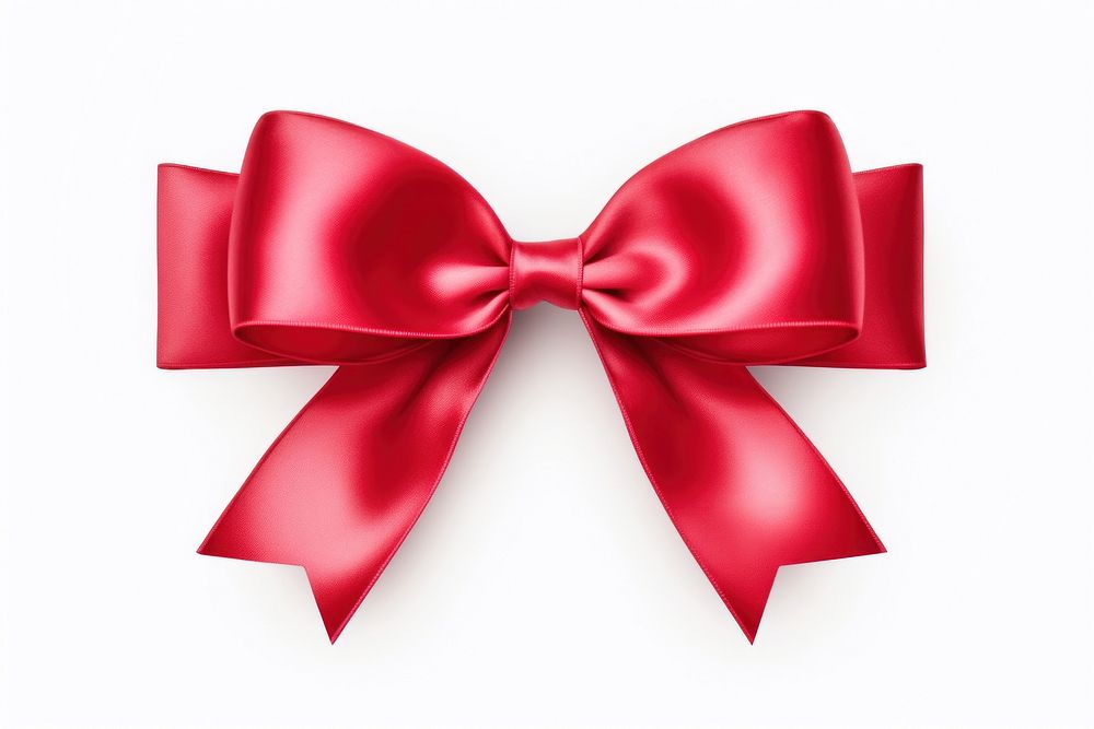 Symmetrical Red ribbon with bow red white background celebration. AI generated Image by rawpixel.