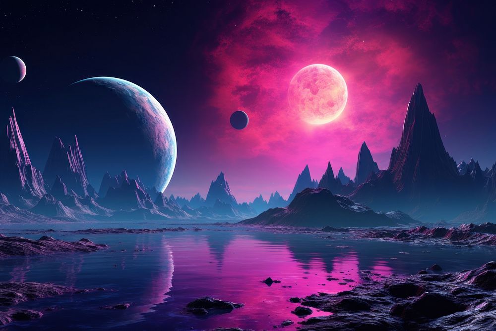 Planets landscape astronomy outdoors. AI generated Image by rawpixel.