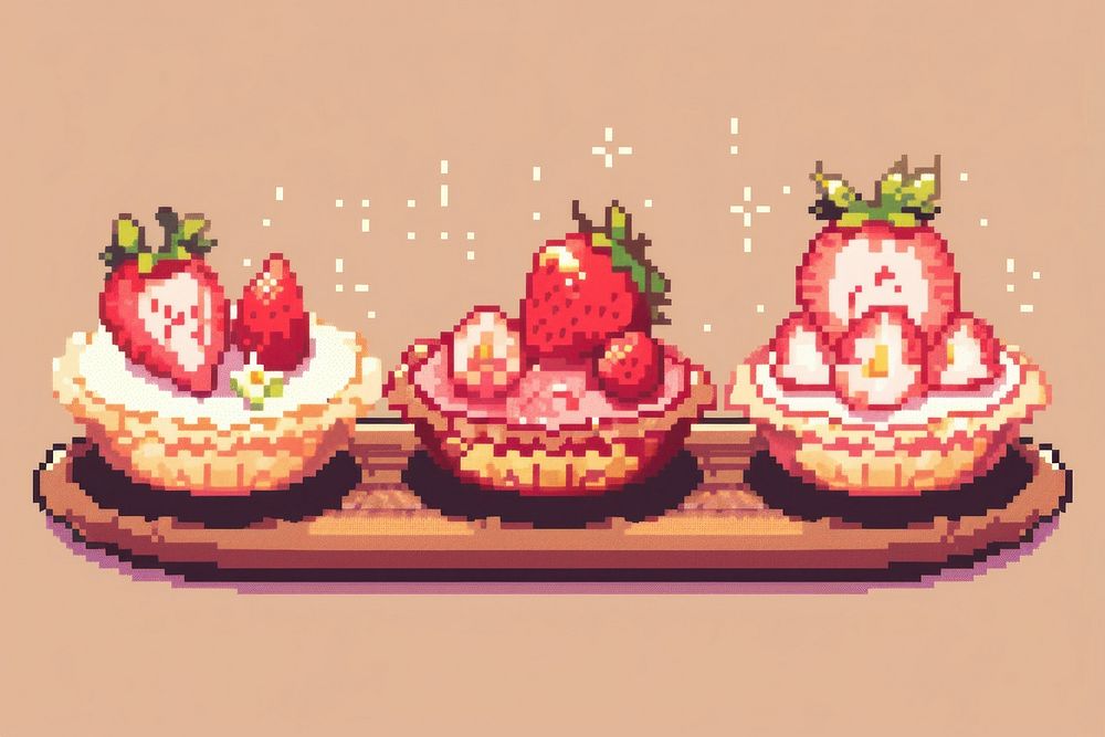Tart with fruit strawberry dessert plant. AI generated Image by rawpixel.