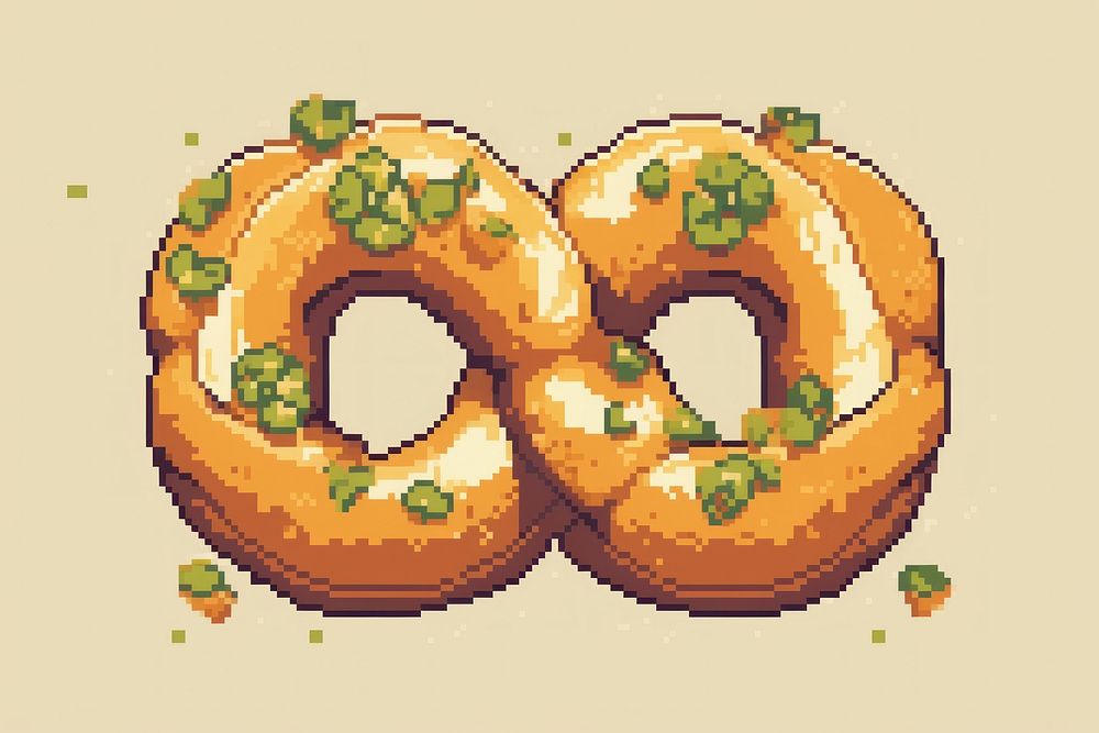 A pretzel bagel food freshness. AI generated Image by rawpixel.