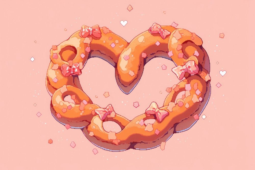 A pretzel dessert food creativity. AI generated Image by rawpixel.