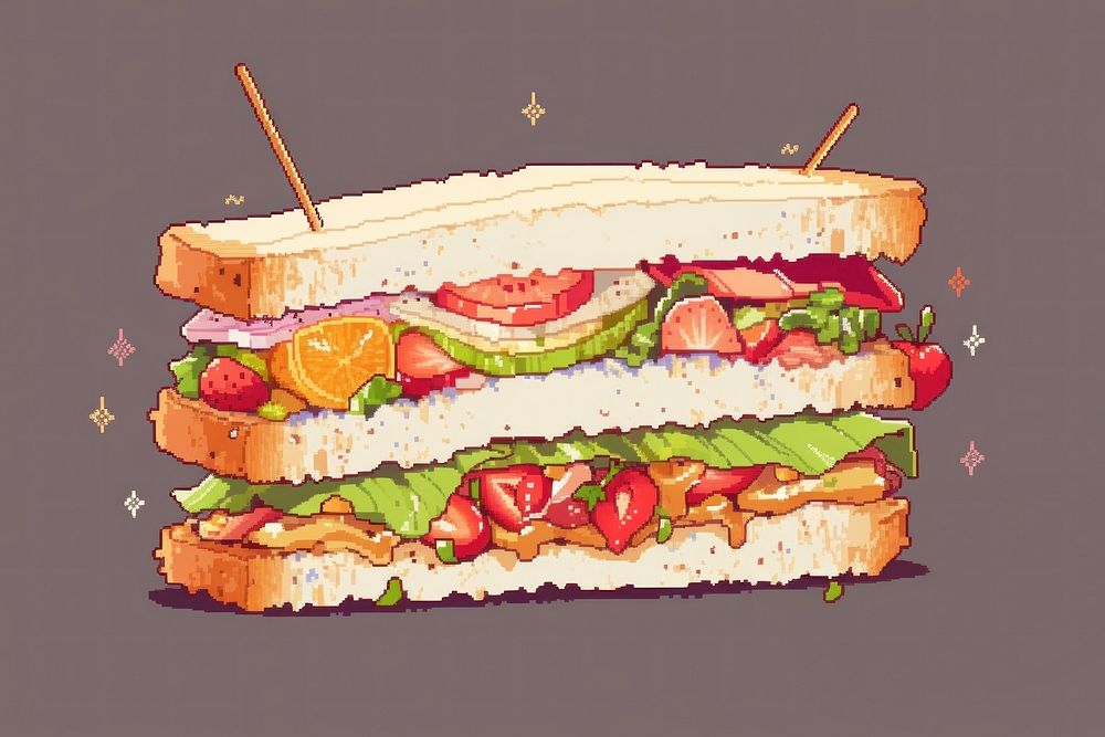 Sandwich icon lunch food meal. AI generated Image by rawpixel.