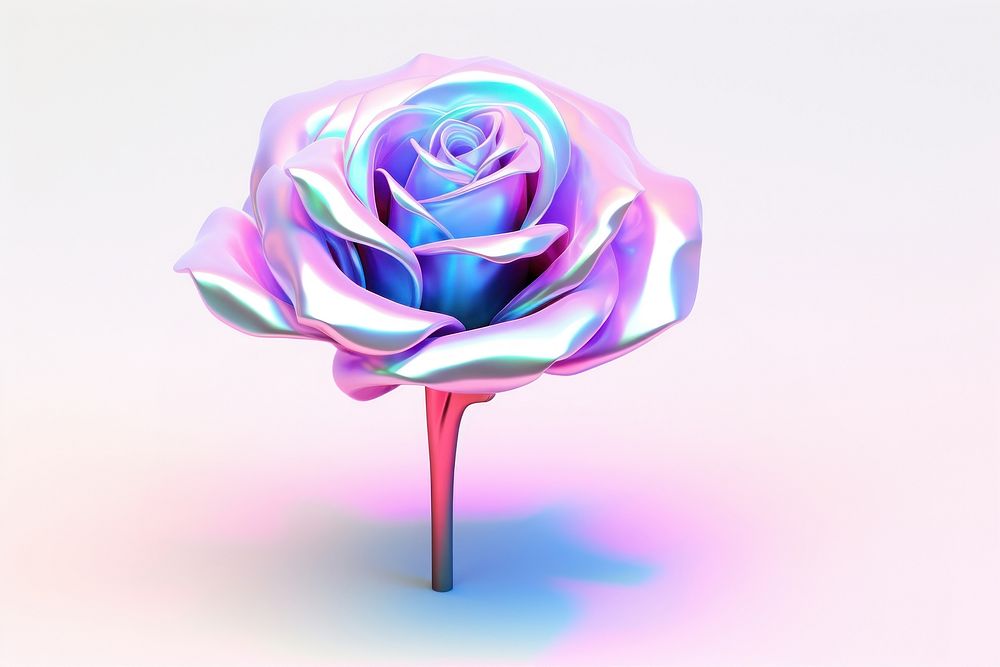 3d cartoon rose flower plant inflorescence. AI generated Image by rawpixel.