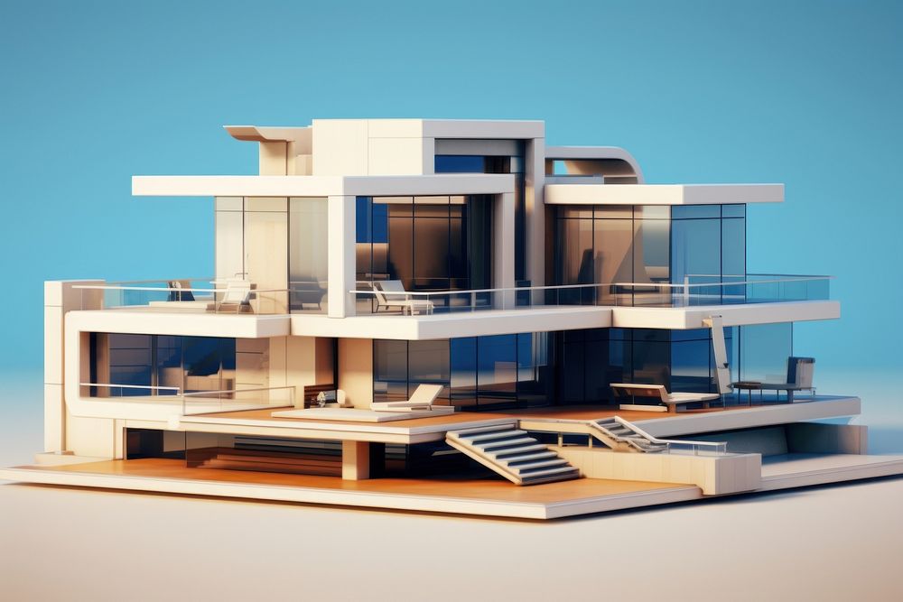 Real estate architecture building house. AI generated Image by rawpixel.