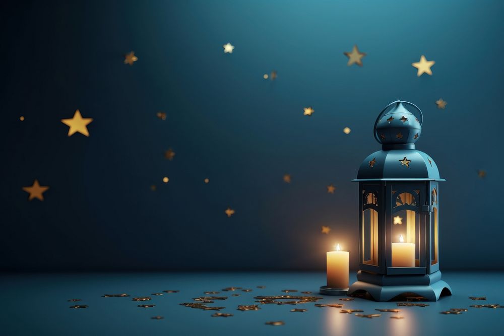 Islamic lantern lighting holiday. AI generated Image by rawpixel.