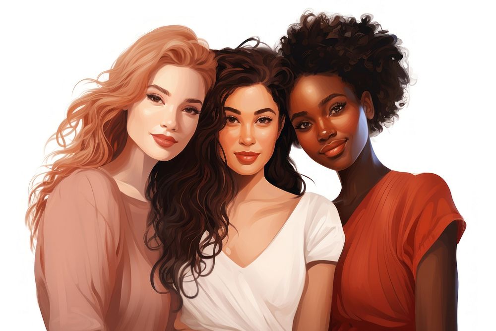 Woman friendship portrait female. AI generated Image by rawpixel.