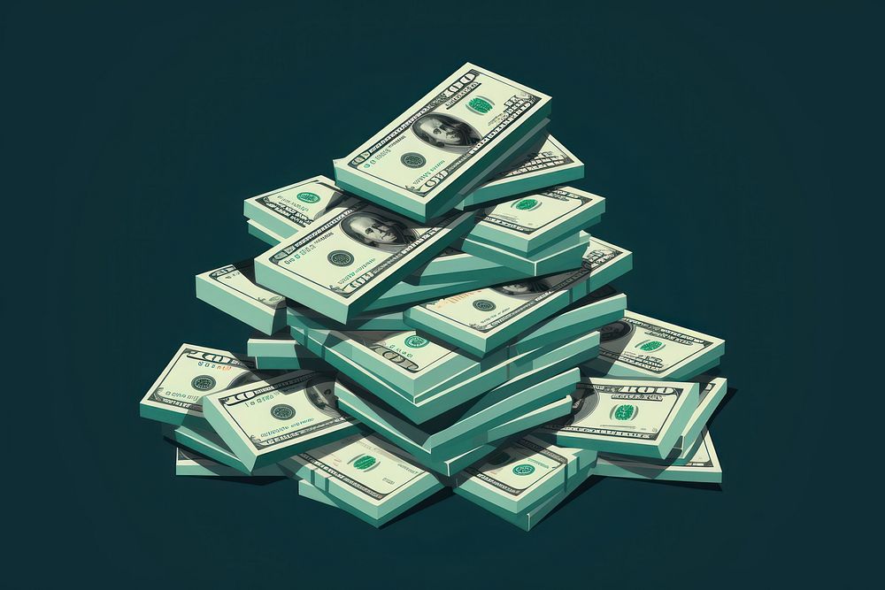 Dollars stack gambling money investment. AI generated Image by rawpixel.
