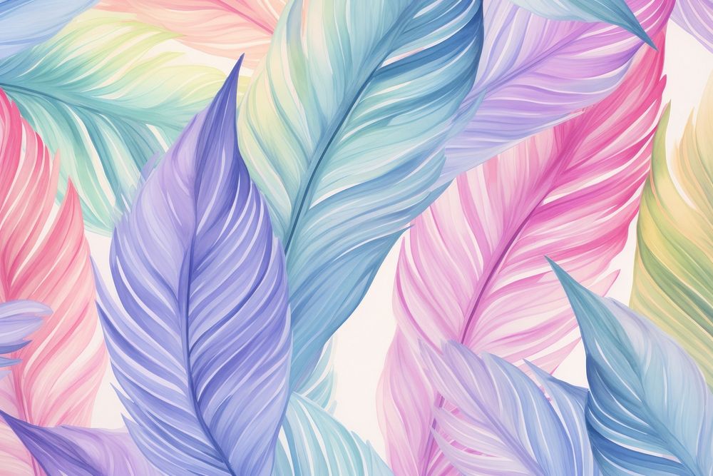 Tropical leaves pastel pattern backgrounds plant. AI generated Image by rawpixel.
