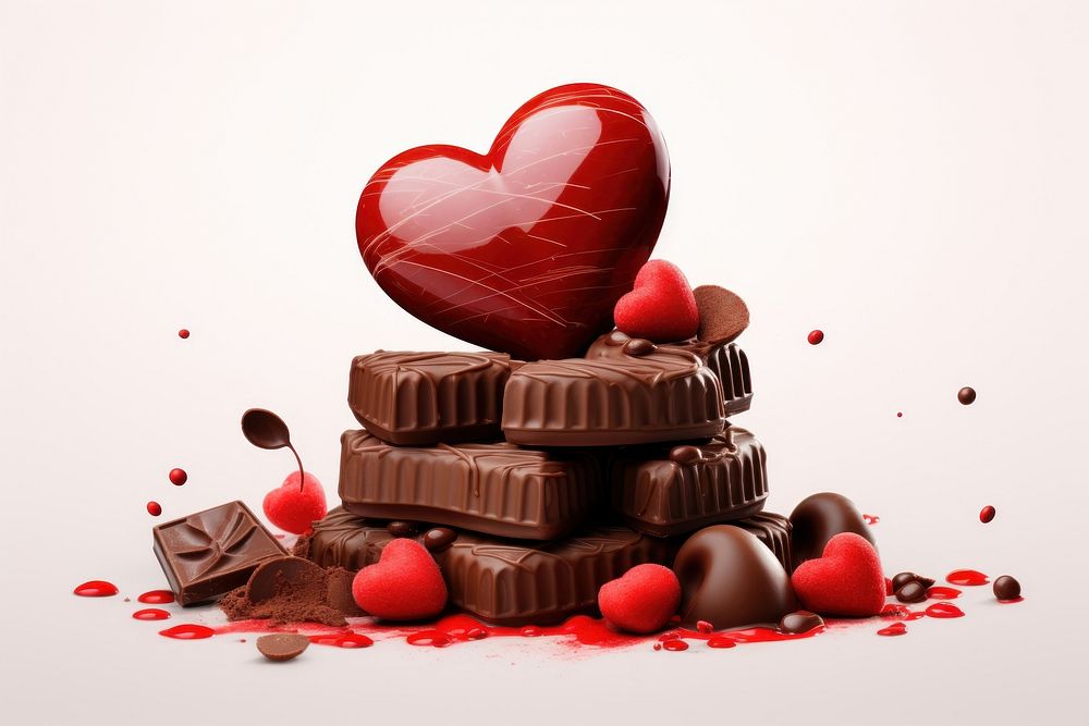 Chocolate dessert food valentine's day. AI generated Image by rawpixel.