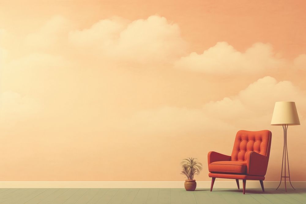 Vintage furniture armchair nature. AI generated Image by rawpixel.