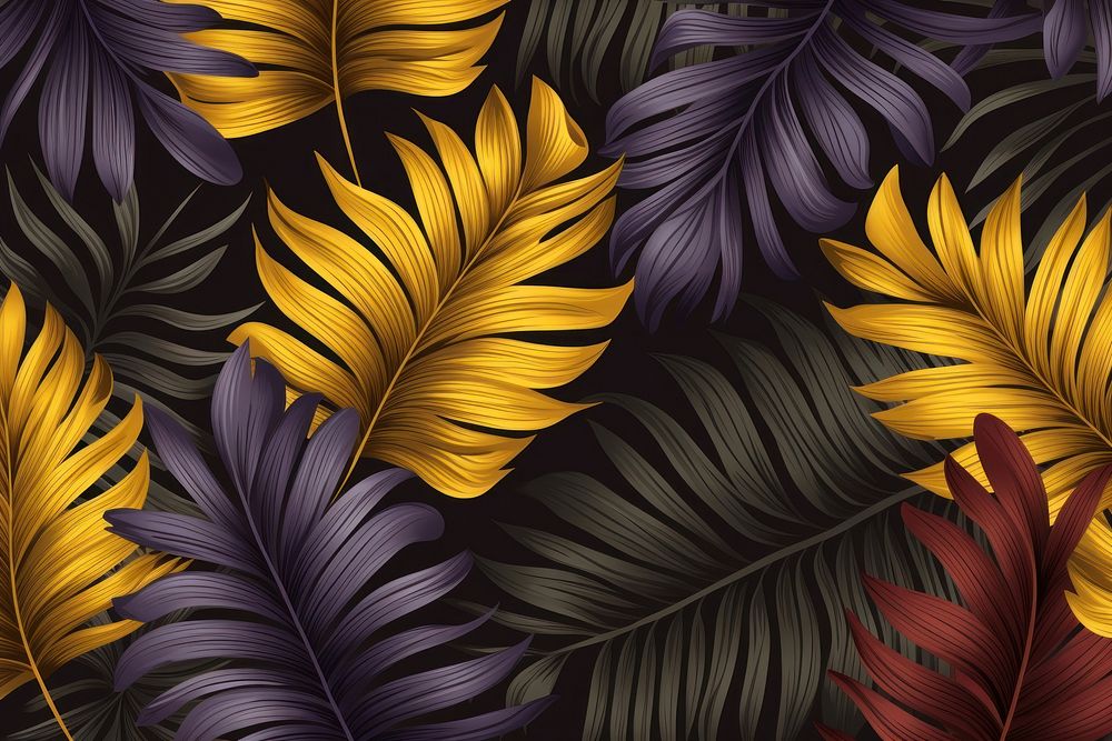 Vintage seamless pattern plant backgrounds tropics. AI generated Image by rawpixel.