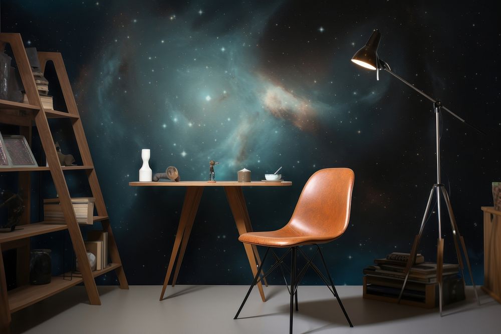 Stars in space furniture chair table. AI generated Image by rawpixel.