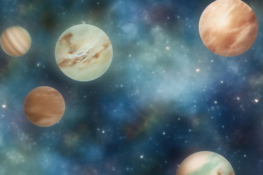 Planets and stars space astronomy universe. AI generated Image by rawpixel.