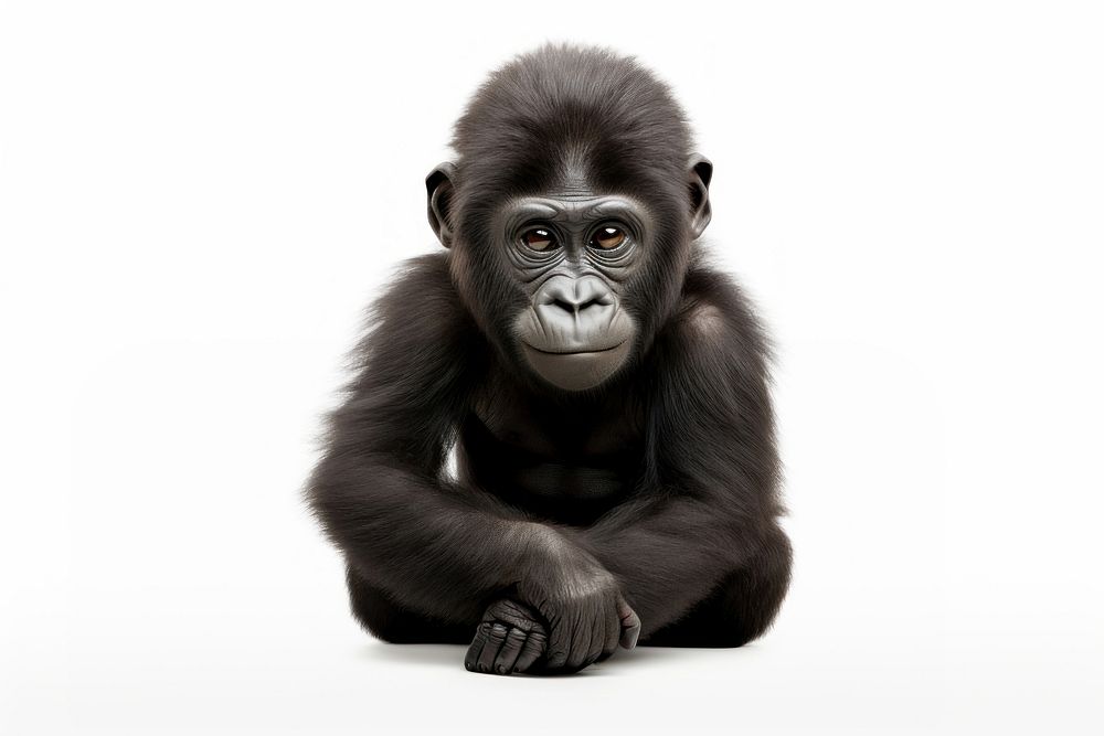 Gorilla wildlife mammal monkey. AI generated Image by rawpixel.