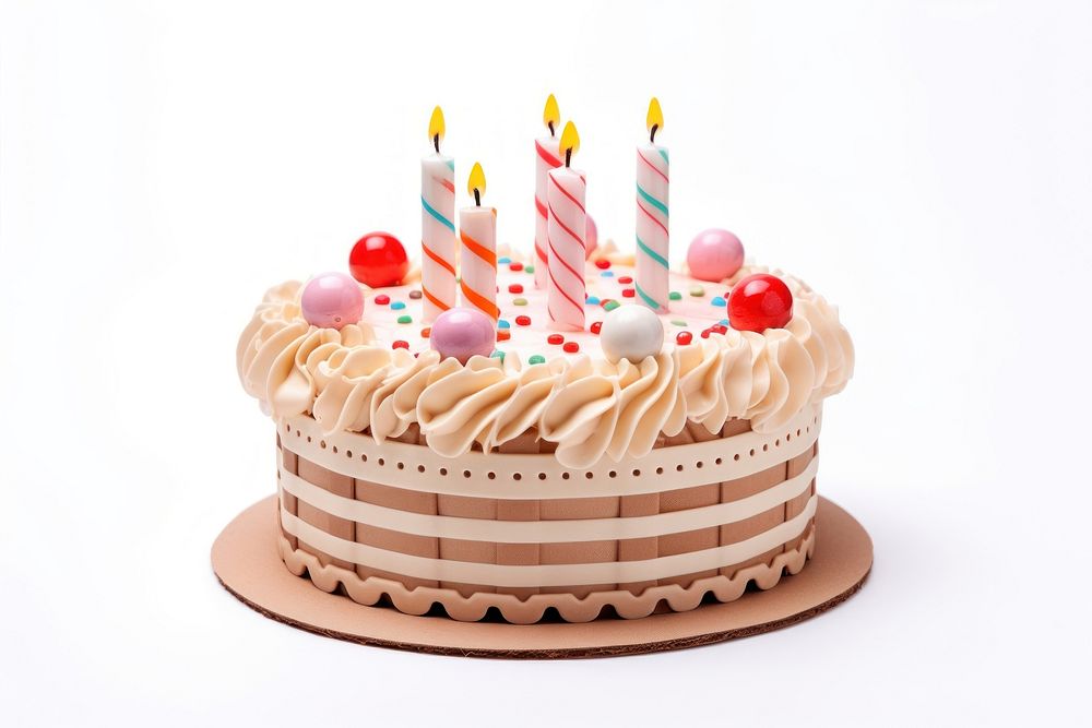 Birthday cake dessert icing food. AI generated Image by rawpixel.