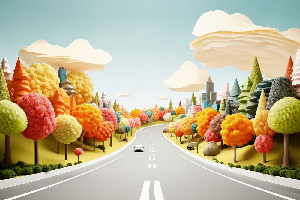 Nature road outdoors street. AI generated Image by rawpixel.