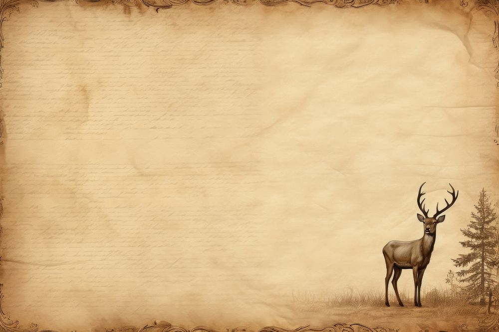 Page with old style paper on it backgrounds wildlife animal. AI generated Image by rawpixel.