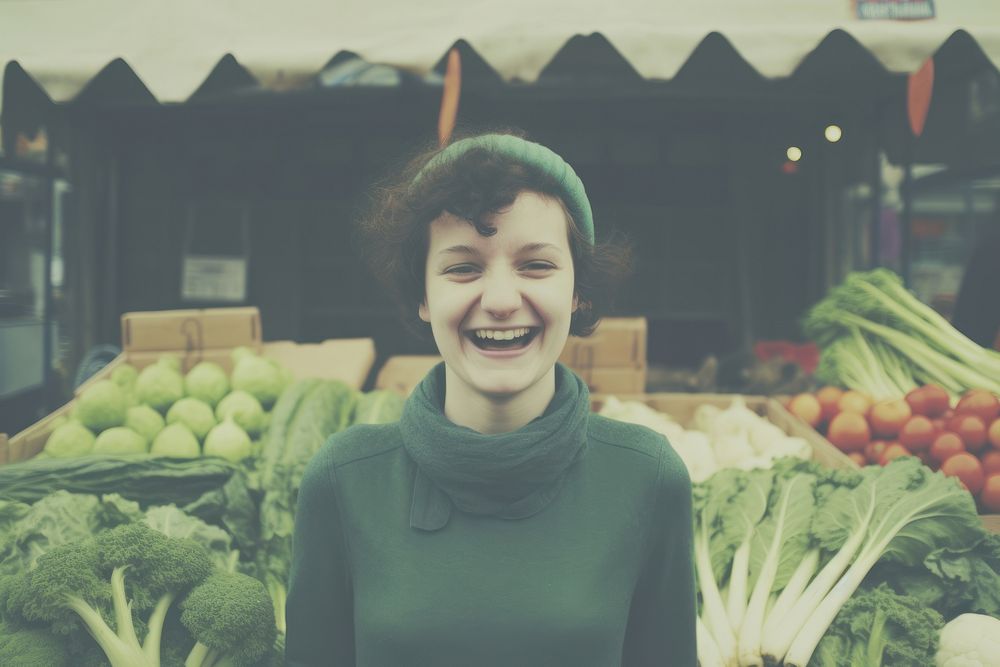 Young teen vegetable cheerful portrait. AI generated Image by rawpixel.