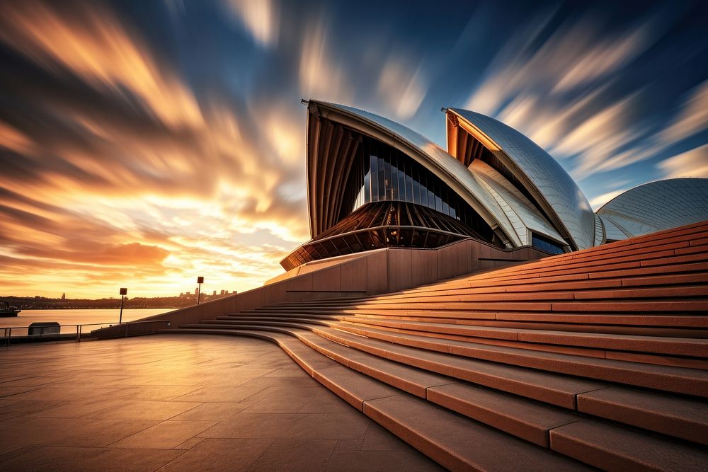 Sydney Opera House landmark opera sydney opera house. AI generated Image by rawpixel.