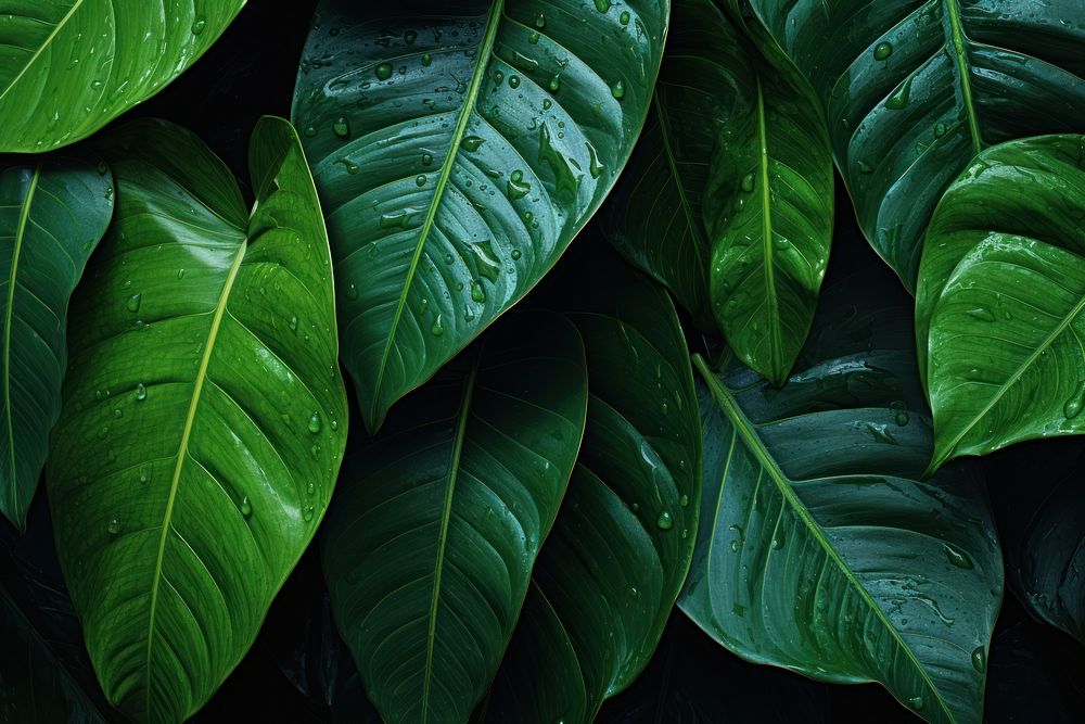 Tropical leaves outdoors plant green. AI generated Image by rawpixel.
