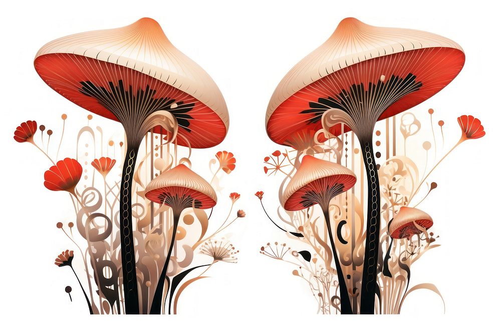 Mushroom fungus plant art. AI generated Image by rawpixel.
