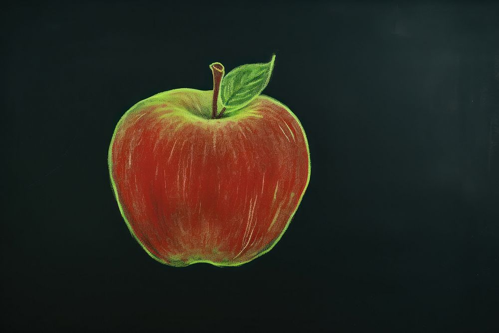 Apple fruit board green. AI generated Image by rawpixel.
