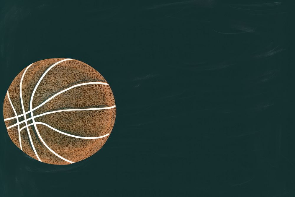 Basketball outline backgrounds sports chalk. AI generated Image by rawpixel.