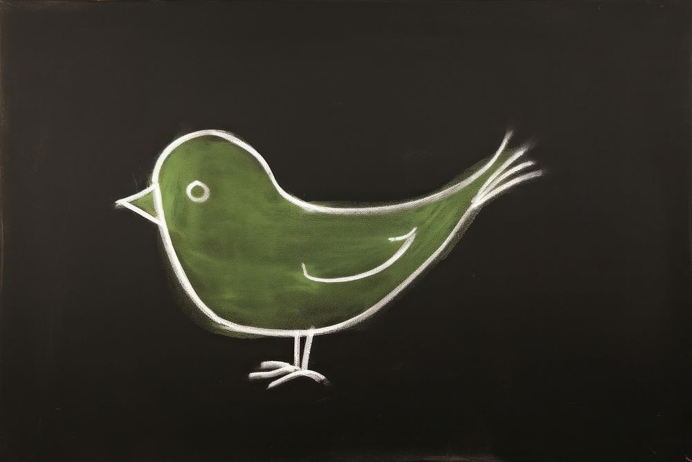 Bird animal sketch chalk. AI generated Image by rawpixel.