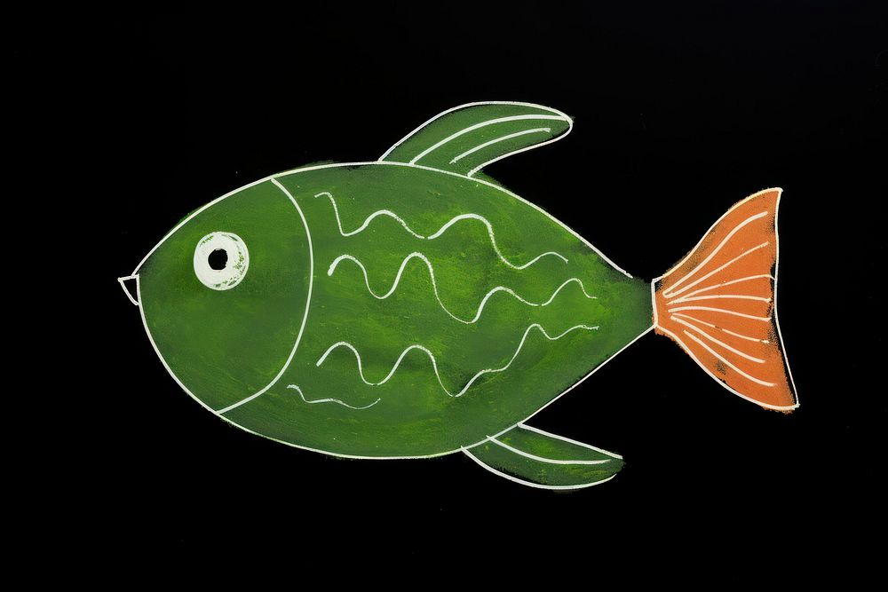 Fish animal green creativity. AI generated Image by rawpixel.