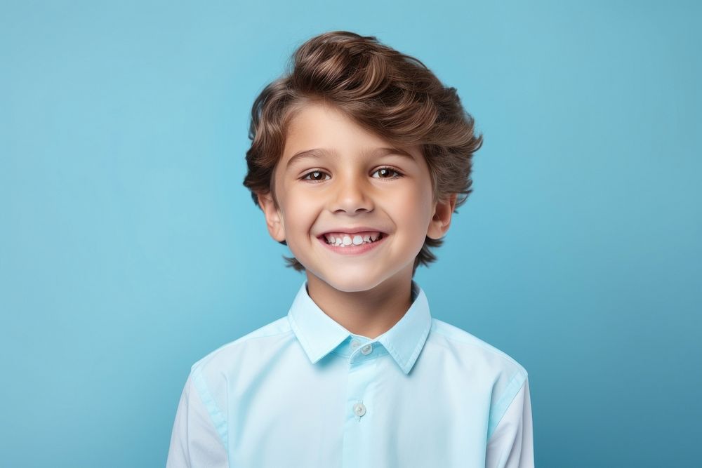Boy cheerful portrait looking. AI generated Image by rawpixel.