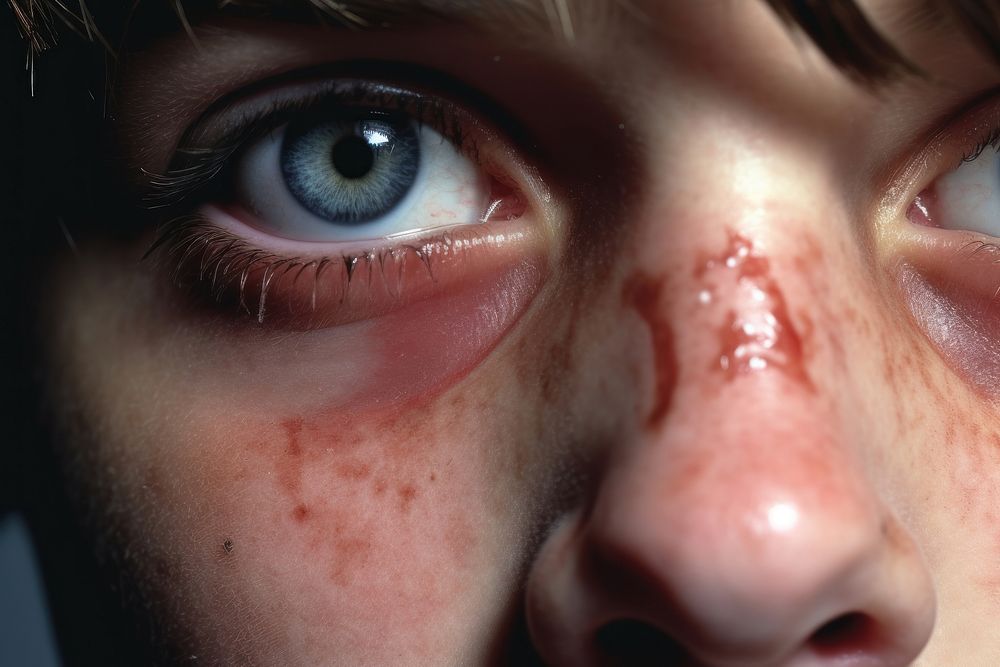 Crying skin face aggression. AI generated Image by rawpixel.