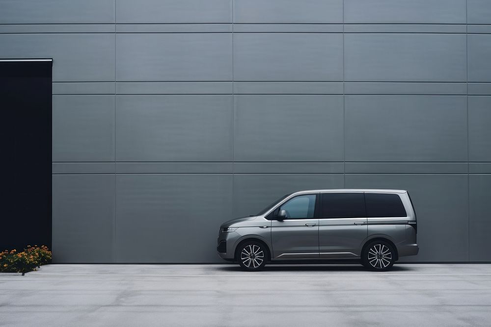 Van car vehicle transportation architecture. AI generated Image by rawpixel.