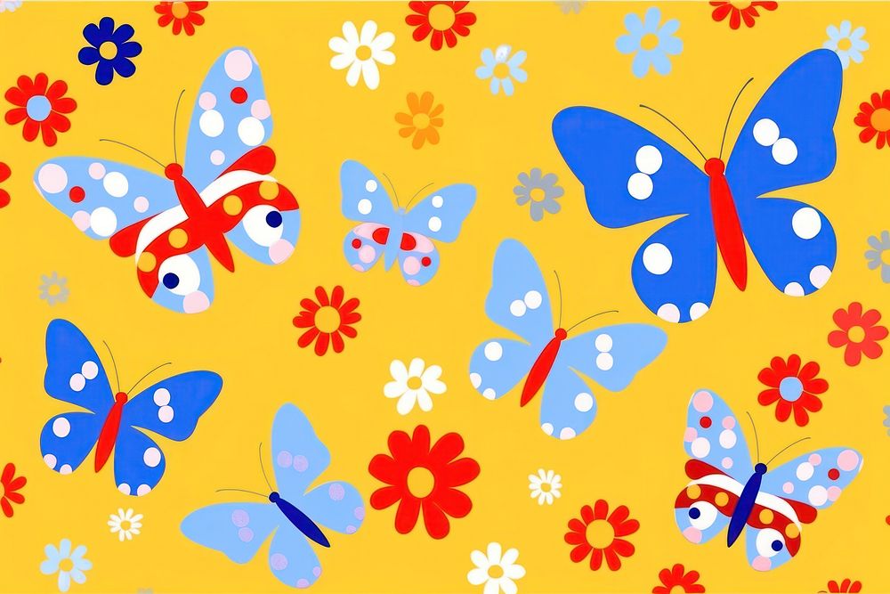 Abstract butterflies backgrounds outdoors pattern. AI generated Image by rawpixel.
