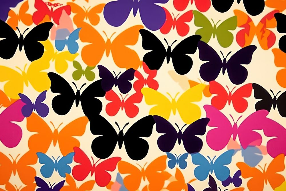 Abstract butterflies backgrounds pattern creativity. AI generated Image by rawpixel.