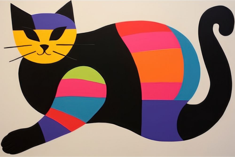 Abstract cat mammal representation creativity. AI generated Image by rawpixel.