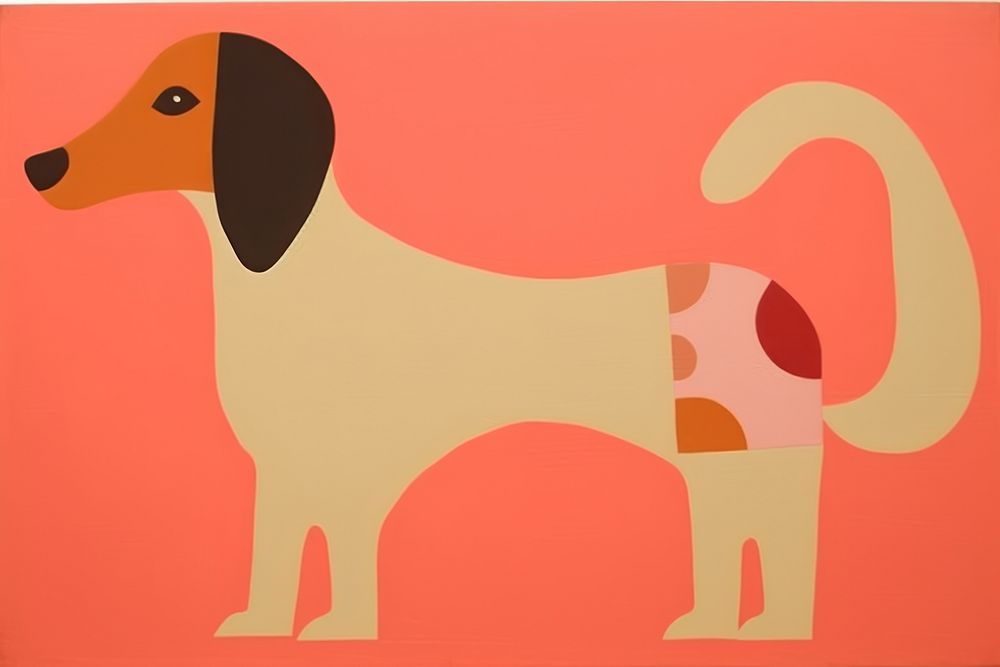 Abstract dog cartoon animal mammal. AI generated Image by rawpixel.