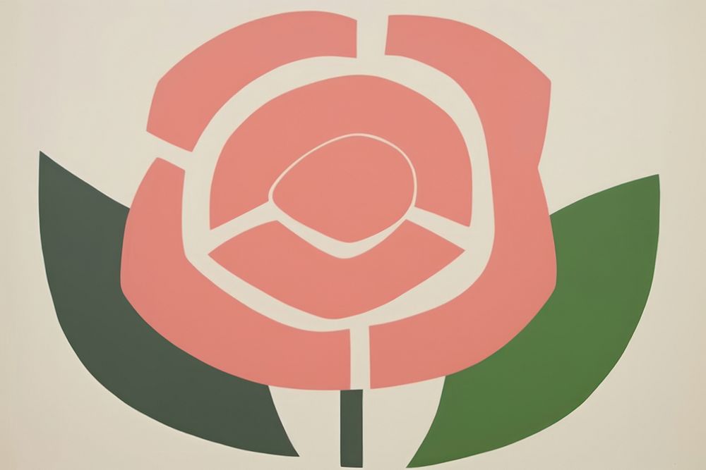 Abstract rose flower plant logo. AI generated Image by rawpixel.