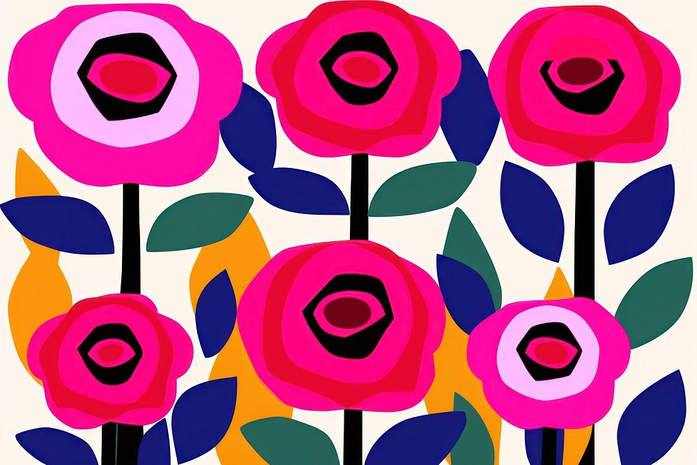 Abstract roses backgrounds pattern art. AI generated Image by rawpixel.