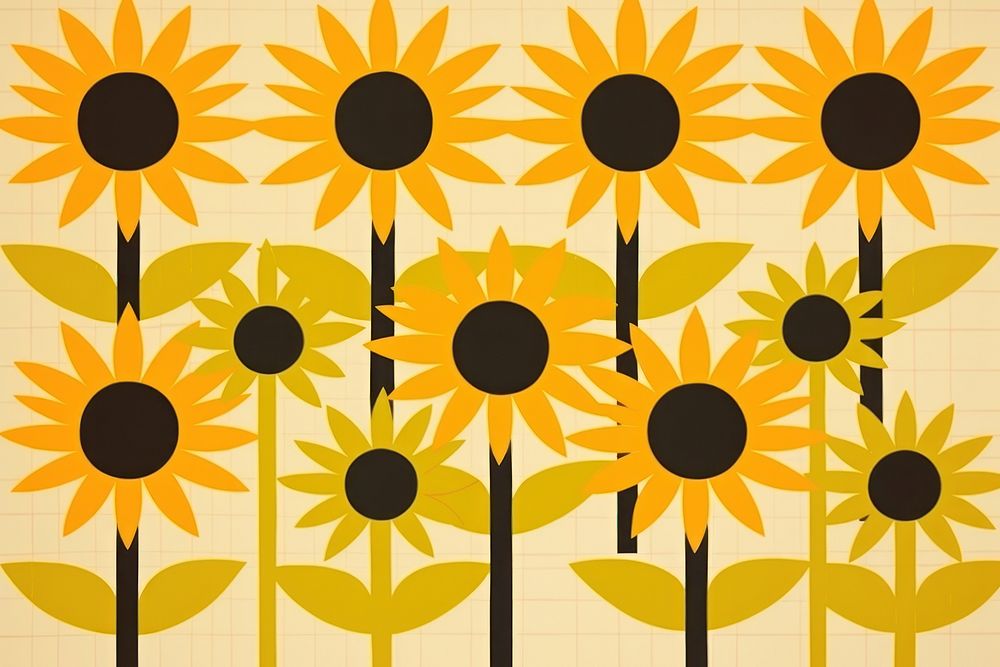 Abstract sunflowers backgrounds plant art. AI generated Image by rawpixel.