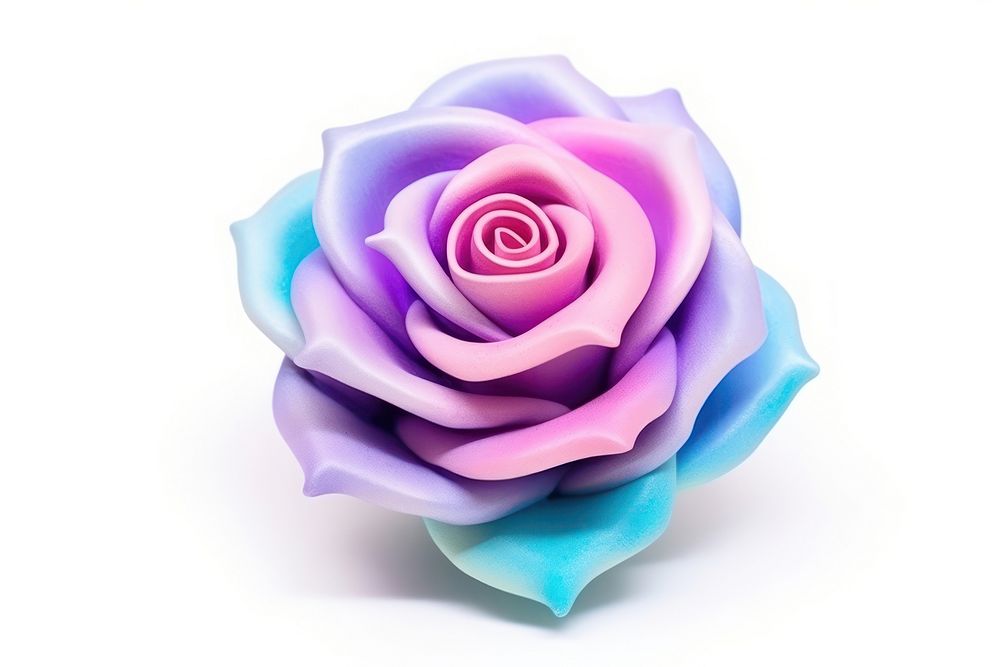 3d holographic rose flower petal plant. AI generated Image by rawpixel.