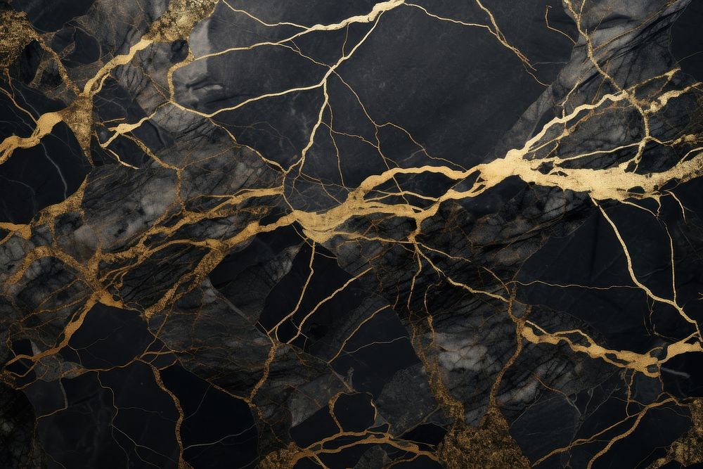 Marble texture backgrounds black gold. 