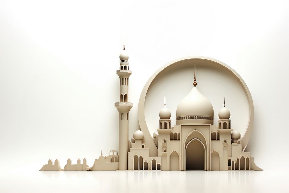 Ramadan architecture building mosque. AI generated Image by rawpixel.