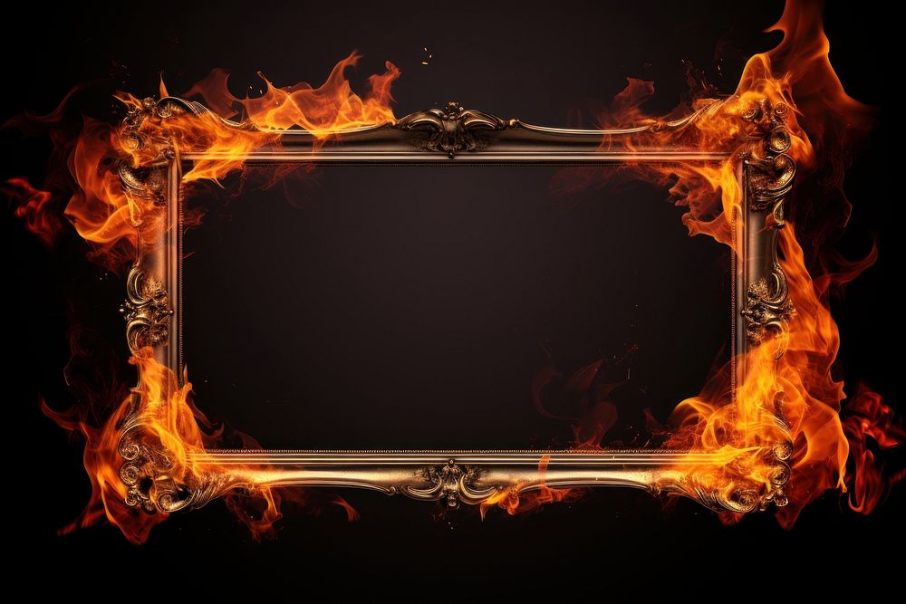 Fire fire bonfire frame. AI generated Image by rawpixel.