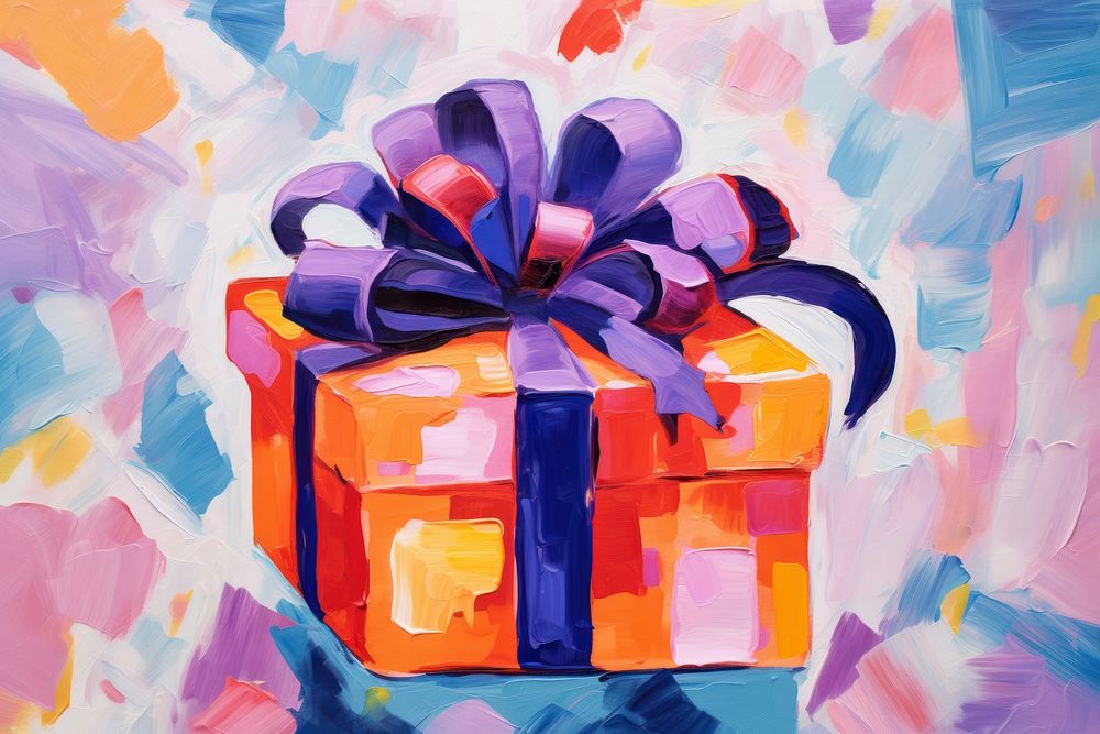 Birthday gift box Being Served art backgrounds celebration. AI generated Image by rawpixel.