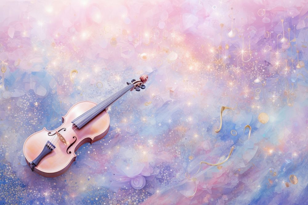 Glitter Music violin music backgrounds. AI generated Image by rawpixel.