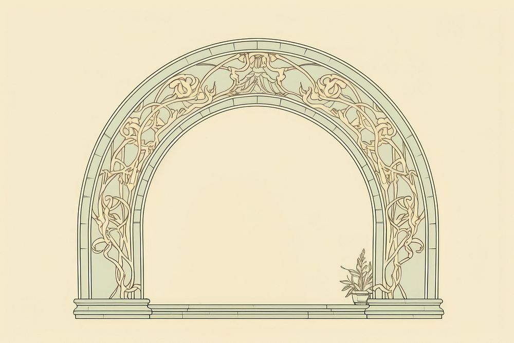 Circle frame arch architecture creativity. AI generated Image by rawpixel.