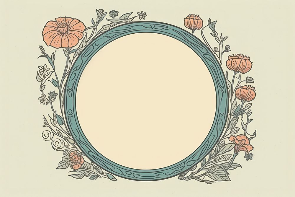 Flower pattern circle art. AI generated Image by rawpixel.
