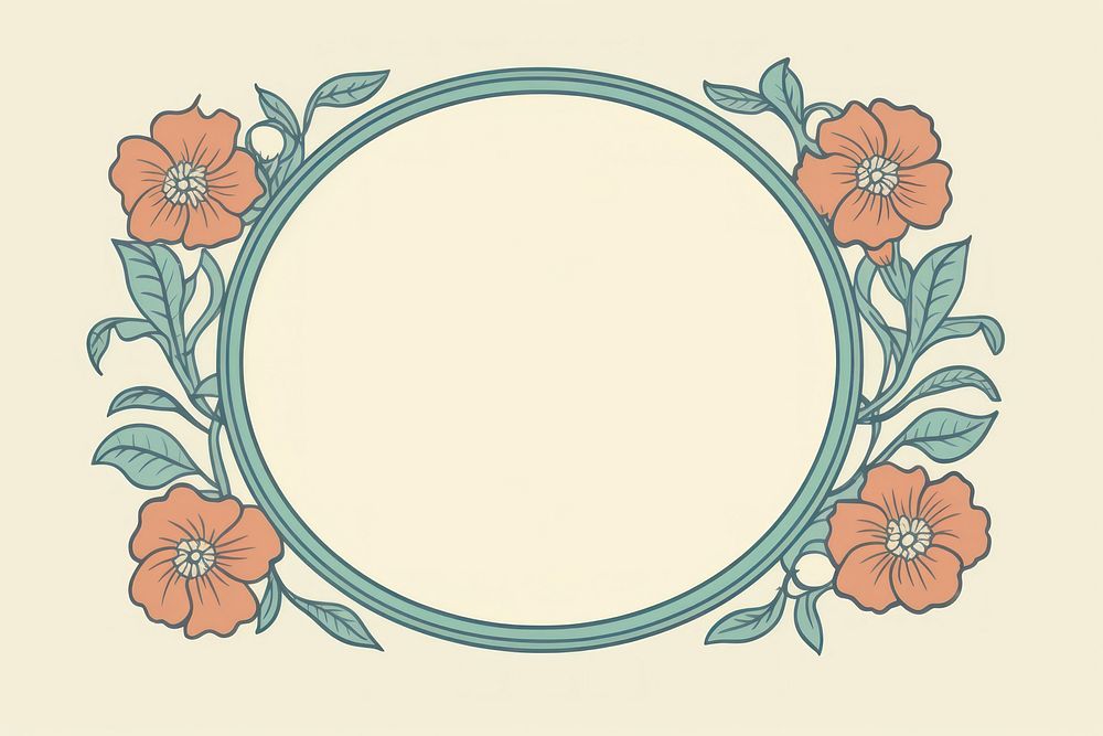 Flower pattern circle art. AI generated Image by rawpixel.