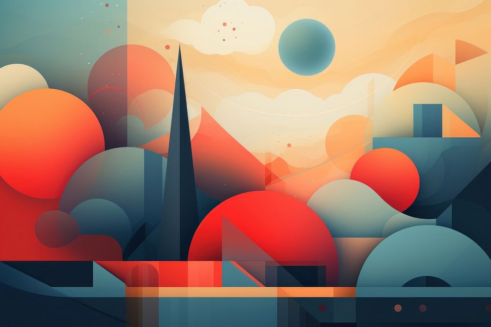 Abstract shapes backgrounds painting art. AI generated Image by rawpixel.