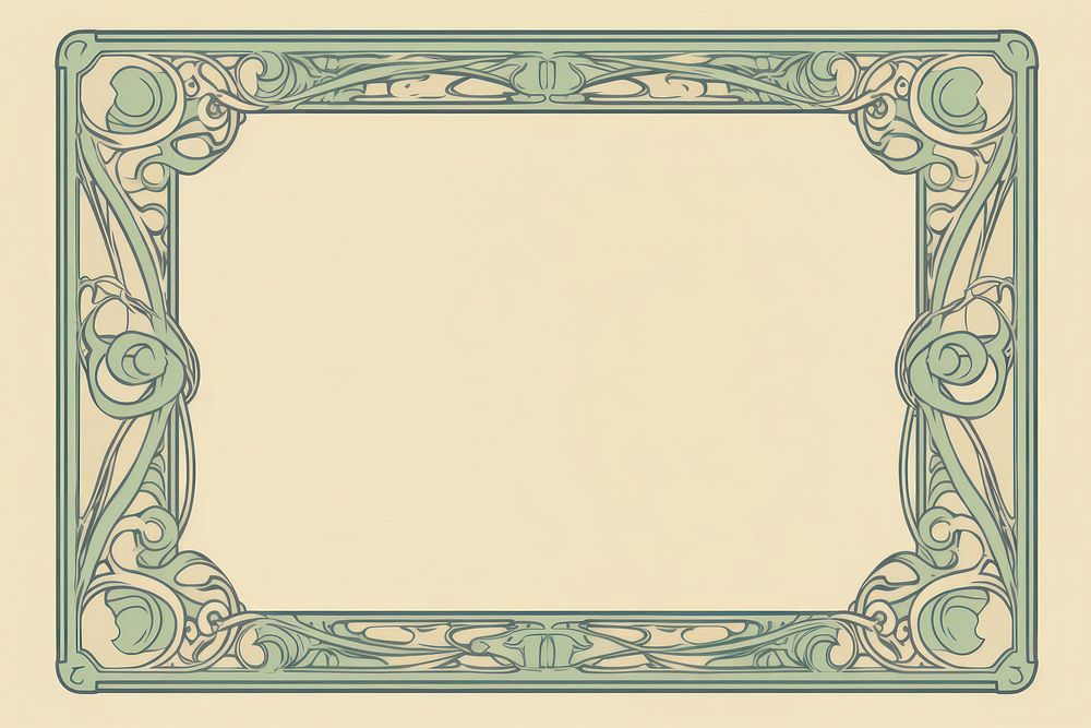 Art nouveau backgrounds frame blackboard. AI generated Image by rawpixel.